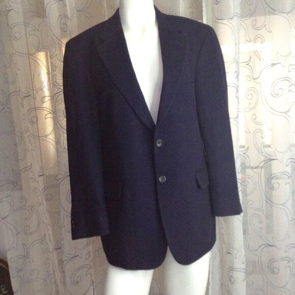 NWOT Price's MI Navy Camel Hair Sport Jacket; 42 Short, Collegiate, Ivy League - Picture 1 of 5